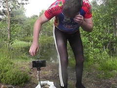 See-Through Stretch Pants Jizz In