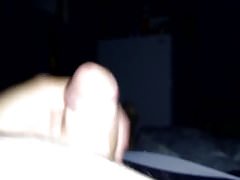 Shooting a big load in bed