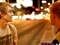 Hot twink sucks a lollipop while fucking his tight BF