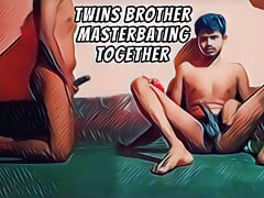 Horny Twins Brother Help Each Other In Masterbating, Twins Brother Gives Cumshot Together, Twins Brother Fucking Asshole