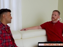 SayUncleNetwork.com - Twink Jaycob Eloisee's ass gets drilled by redhead Brody Kayman hard