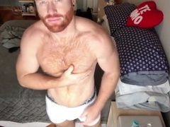 Muscular Ginger Stud Seth Forena Strokes His Big Cock Solo
