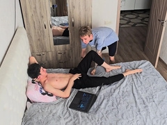 Caught My Straight Friend Jerking Off His Big Dick