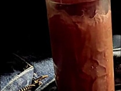 Pump masturbates and deep-throats out the jizm