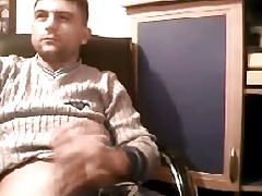 Sexy big dicked turkish man guy stroking