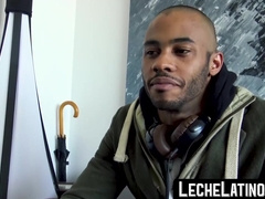 LecheLatinos.com - Muscular young Latino barebacked and fed cum for money in POV