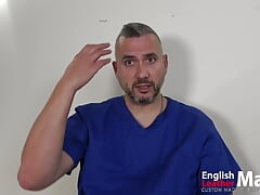 Circumcision humiliation as doctor jerks off your ugly cut cock PREVIEW