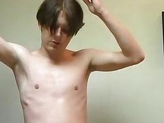 Jock pees in a jar and jerks off while smoking