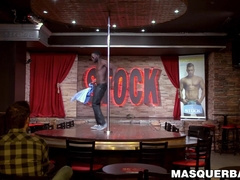 Black hunky stripper sucked by mature cock lover Pascal