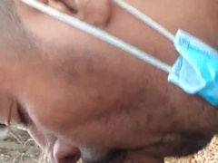 Trimmed Latino Dude Fellating My Manhood At The Park two