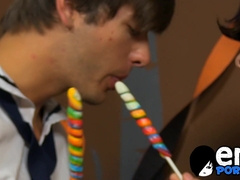 Kinky fetish twinks get their sailor costumes wet from cum