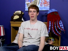 Guy with red hair gets interviewed before a solo session