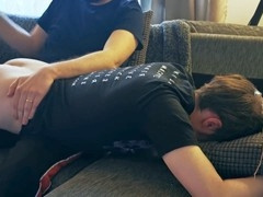 Amateur boy Oznob Oznofla gets his first spanking in this alternate camera teaser