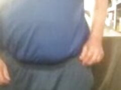 55 year-old c2c jerking for a friend in garage.