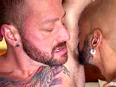 Hunky hunk gets his taut bulls eye doggystyled