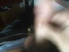 Quick masturbation with my little friend in the office