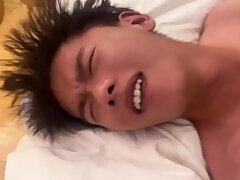 Asian dude call for a hunk and is fucked