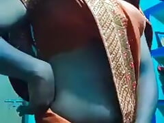 Wear bhabhis orange saree