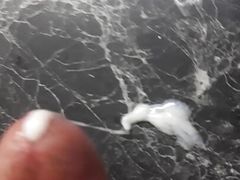 Masturbating in the kitchen