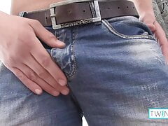 Muscular Boy Luke Uses A Pump Before Wanking His Stiff Cock