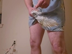 Str8trapsub gets off while jerking off in a sexy sundress