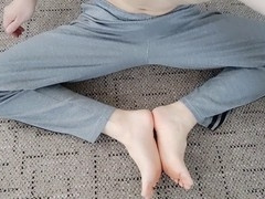 I give my skinny feet an oily rubdown