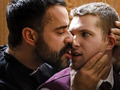 Confessional booth buttfuck with Teddy Torres and Benjamin Blue