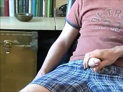 timid dude lets himself jerk