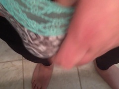 Wife's pantys and leggings equal nice load