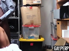 Thieving Twink Cums Hard After Police Interracial Threesome