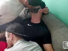 Muscle bareback, latino bareback, muscle threesome