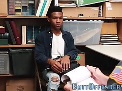 Gay black teen rides cops dick