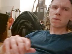 Dirty talking whilst wanking!