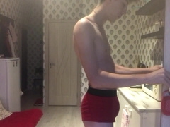 Russian faps off and displays socks