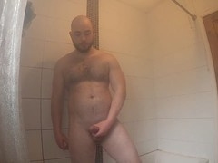 Hot shower session with a rugged man