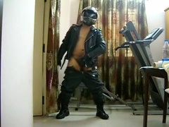 Biker gloves jacket and boots--sexy