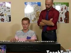 Slender twink Billy London anal slammed by older teacher