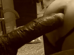 Sean Michaels big black dildo in ass