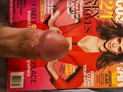 Cumming for Jessica Alba and licking it up 2