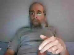 NY long hair daddy strokes his big cock