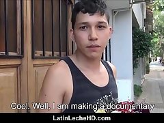 Young Straight Latino With Flowers For His Girlfriend Fucks Gay Filmmaker For Money POV