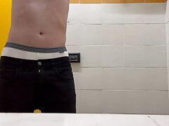 boy jerks off in university bathroom during lecture