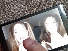 Cum tribute for twin melody