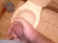 Fingerblasting in the rest room, concluded in the restroom.