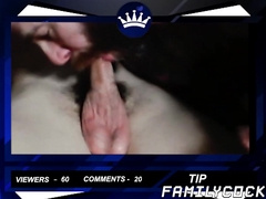 Bear daddy raw fucks his twink stepson & creaming his butt