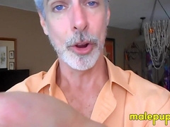 Your giant daddy Richard Lennox asked to inspect what is stuck in your throat