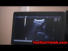 Ultrasound bareback with doctor and teen