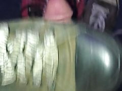 Fucking my converse! Big load
