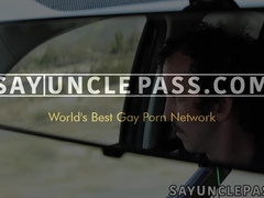 Greg McKeon grab a hot hitchhiker Gabe Bradshaw for an intense fuck