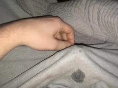 Jizz Soddens Thru My Grey Sweatpants! Slow Movability at End